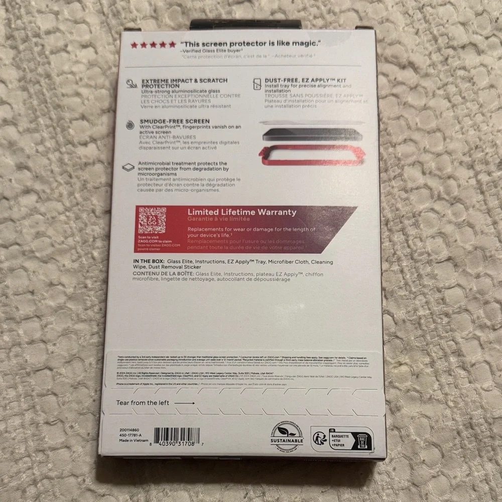 ZAGG Glass Elite Screen Protector for iPhone 6.3